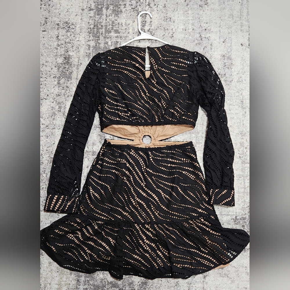 Micheal KorsZebra Eyelet Cotton Cutout Dress - Picture 8 of 8